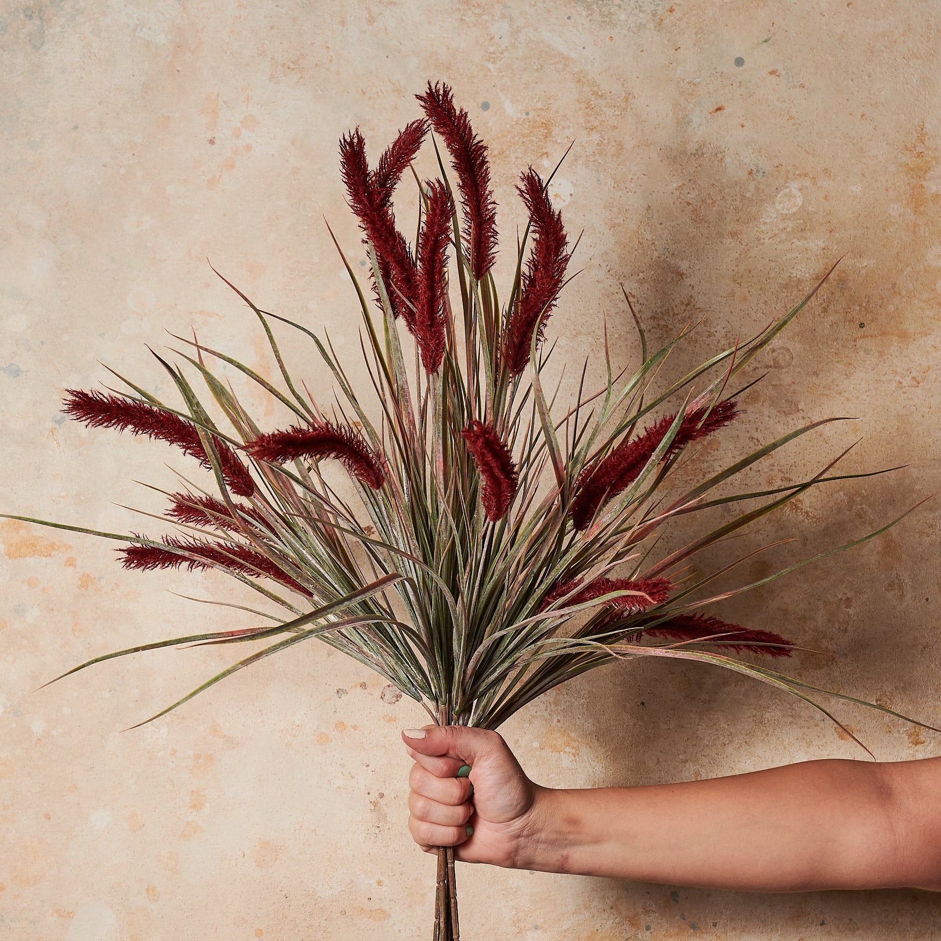 Tall Faux Pampas Grass - Brown (3 Stems) Faux Pampas Grass Artificial Flowers