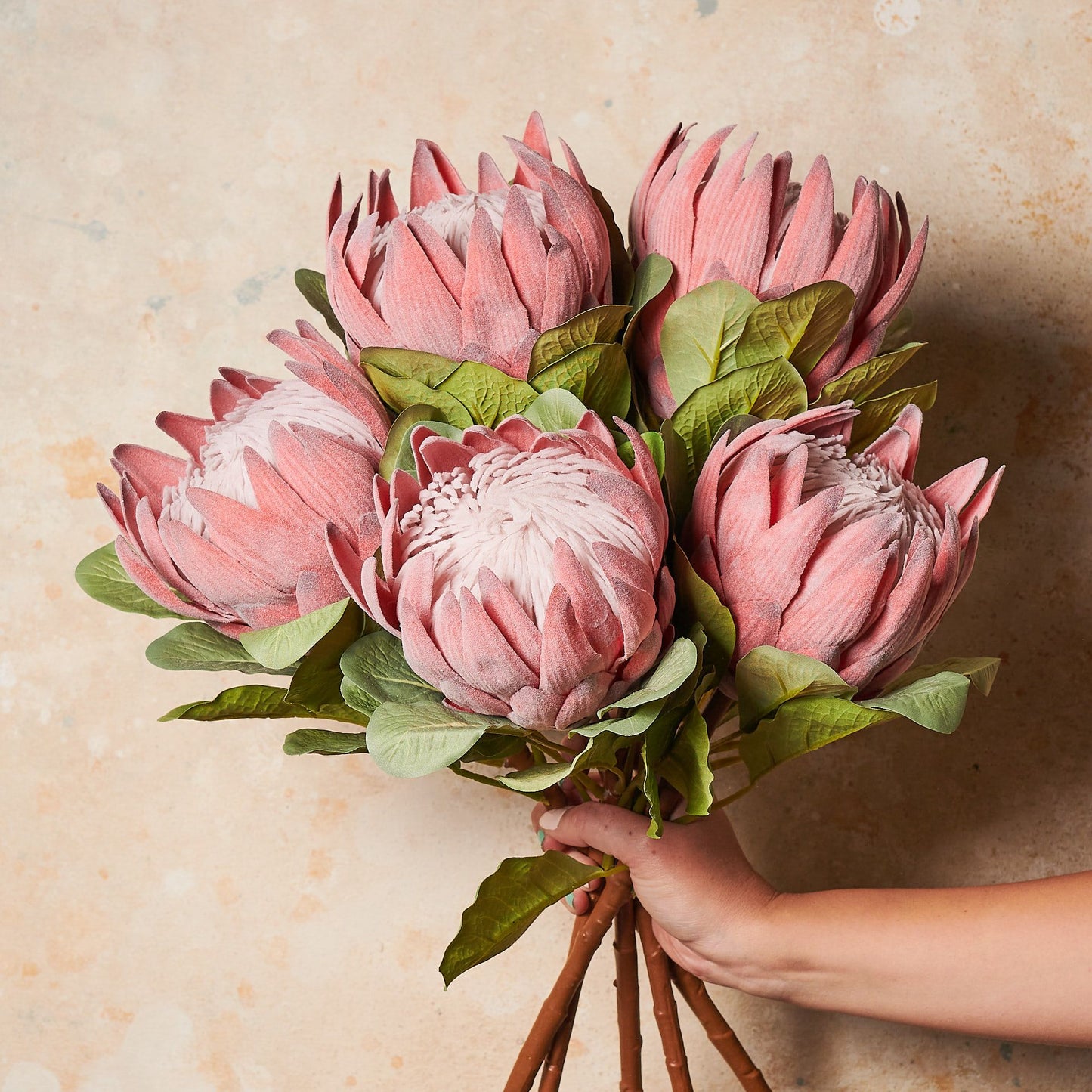 King Protea Real Touch Flower Stem