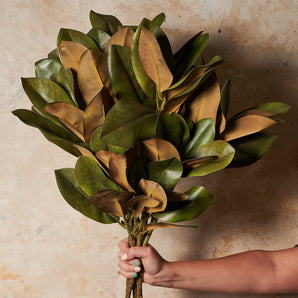 Amanda Magnolia Leaf Real Touch Leaf Stem