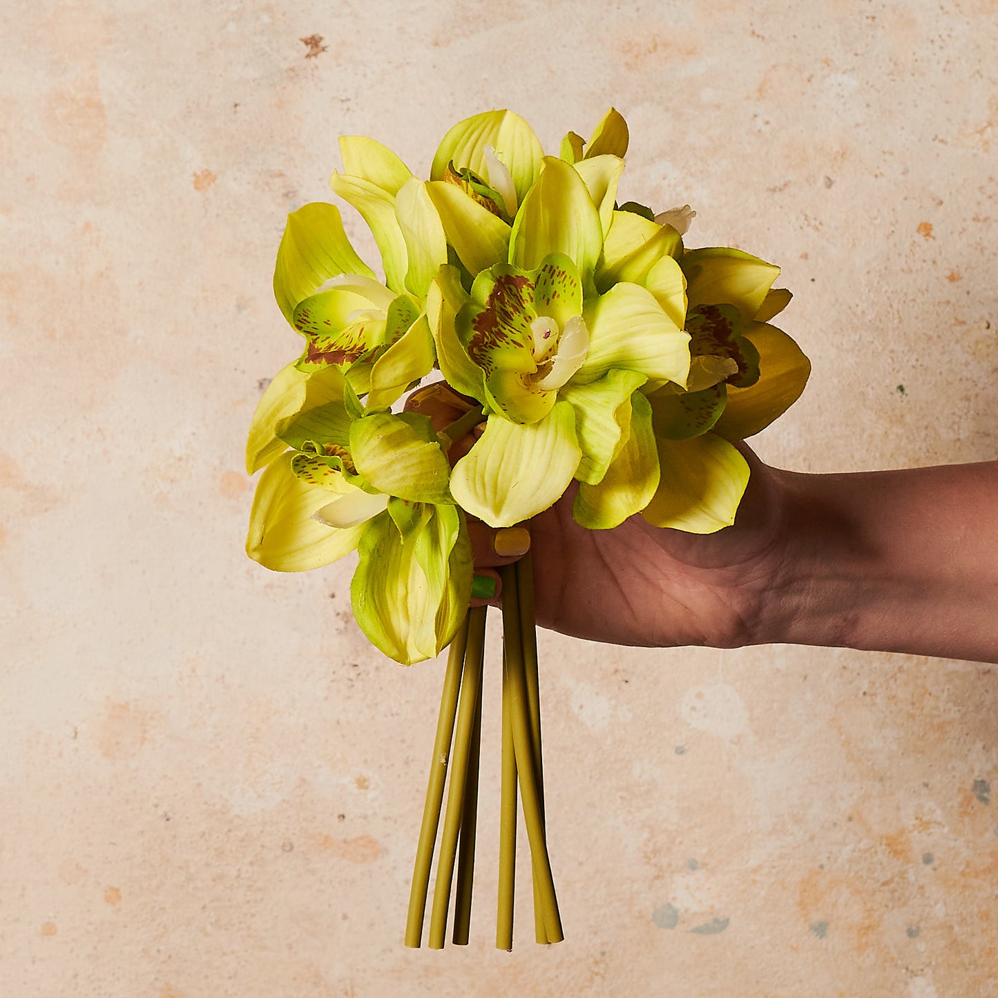 Cymbidium Bouquet Green Real Touch Flower Stem