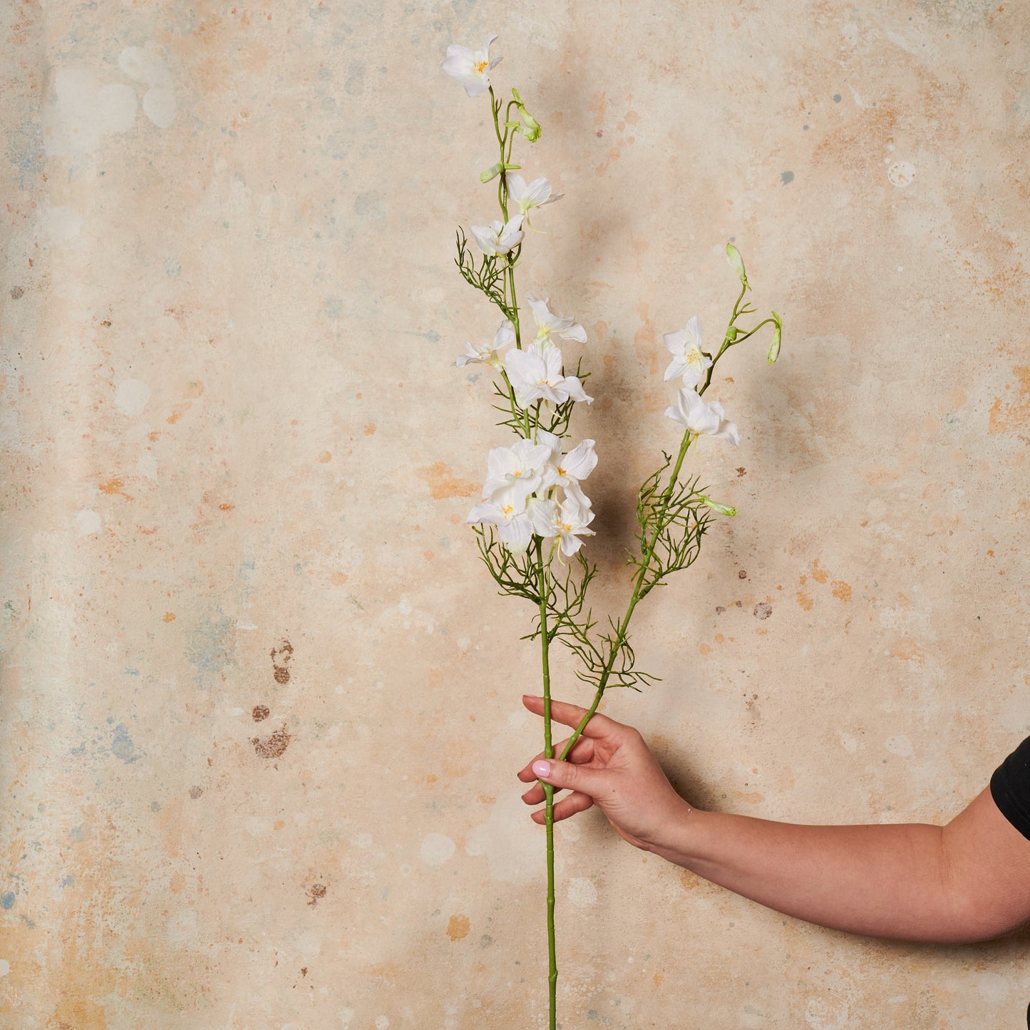 Delphinium Spray White Real Touch Flower Stem