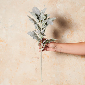 Dusty Miller Grey Real Touch Stem
