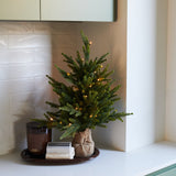 Claus Christmas Tree in Burlap