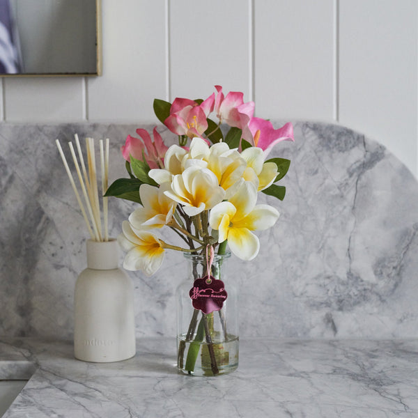 Harper - Artificial Calla Lily, Frangipani and Bougainvillea