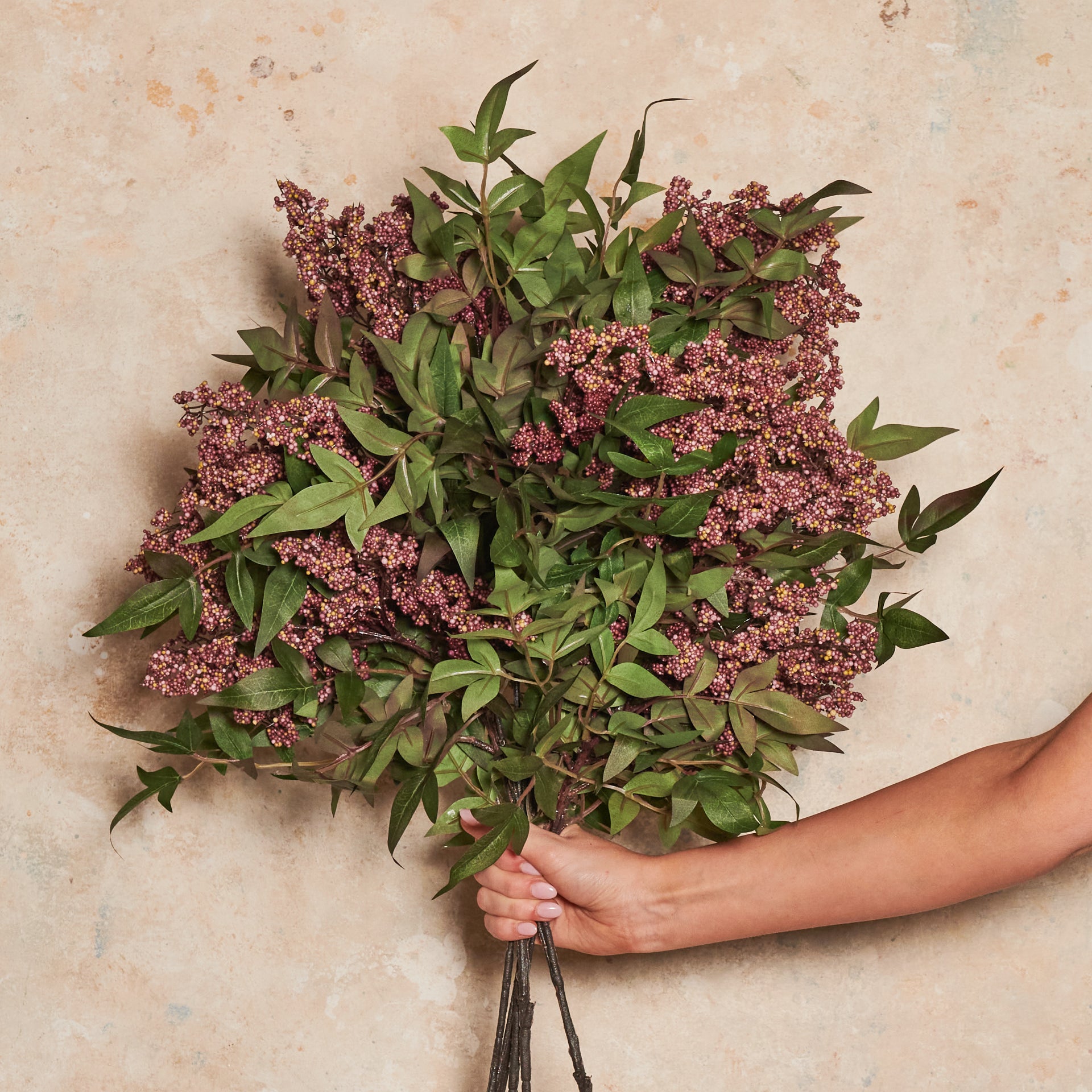 Pepperberry Cluster Real Touch Flower Stem