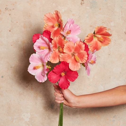 Hibiscus Spray Real Touch Flower Stem