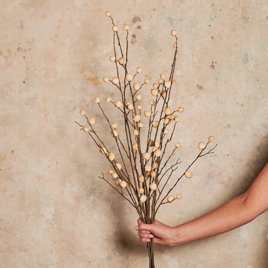 Berry Pod Dried Look Branch Real Touch Stem