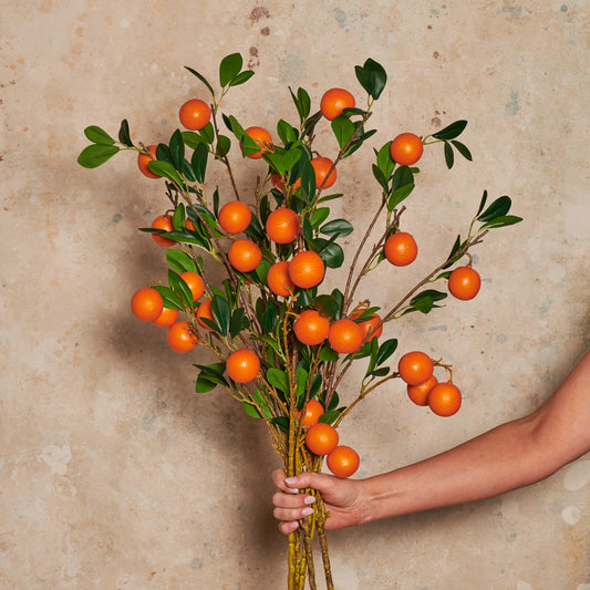 Orange Spray Branch Real Touch Flower Stem