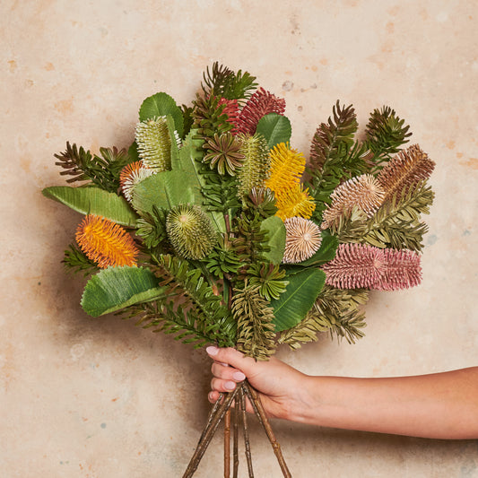 Banksia Spray Real Touch Flower Stem