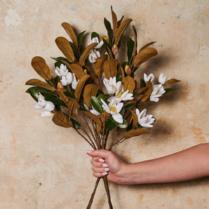 Magnolia Pearl Real Touch Flower Stem