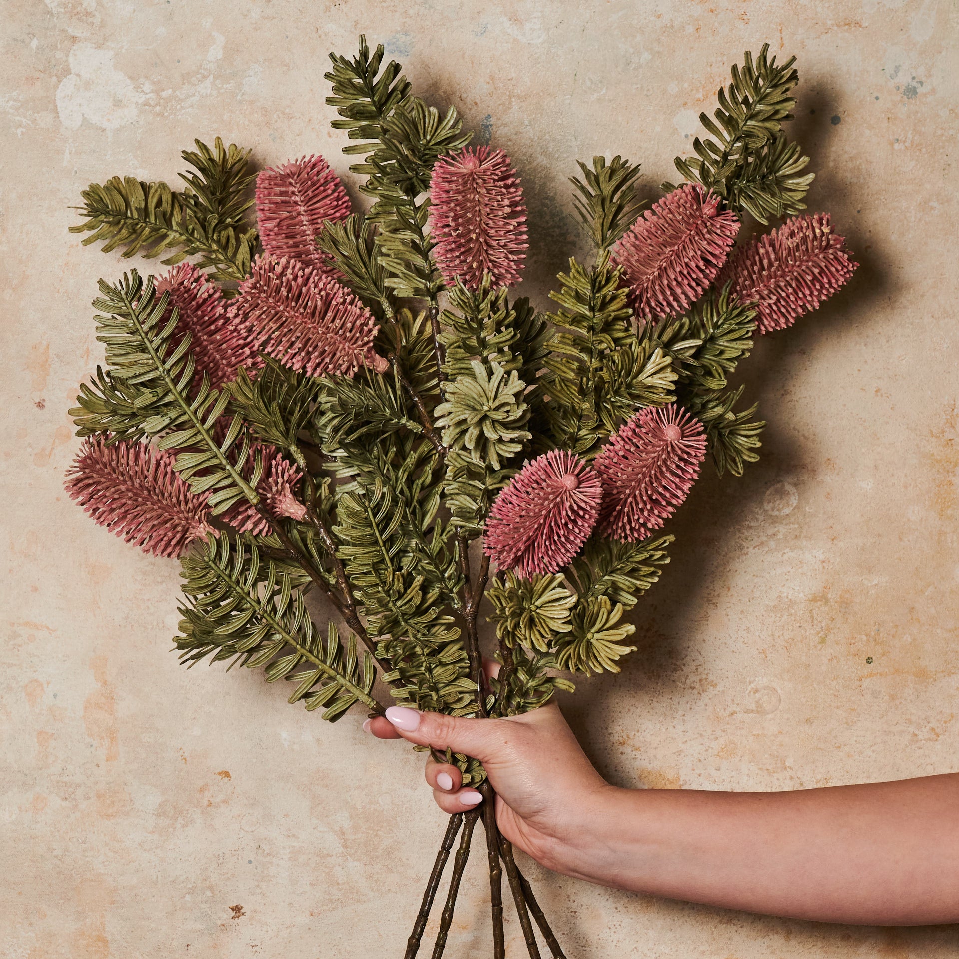 Banksia Spray Real Touch Flower Stem