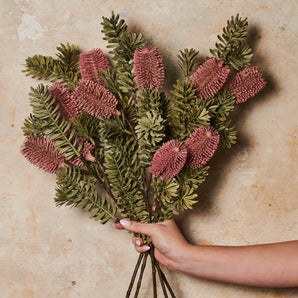 Banksia Spray Real Touch Flower Stem