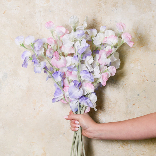 Sweet Pea Spray Real Touch Flower Stem