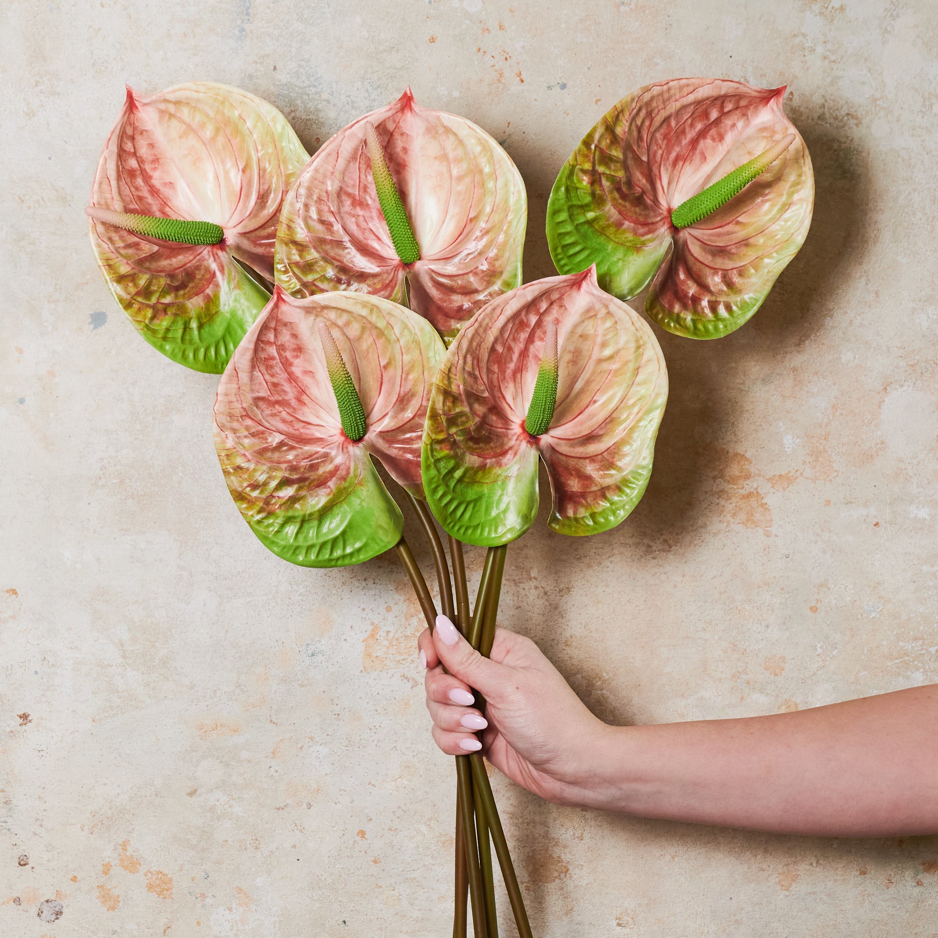 faux anthurium stems Artificial Anthurium Real Touch Flower Stem