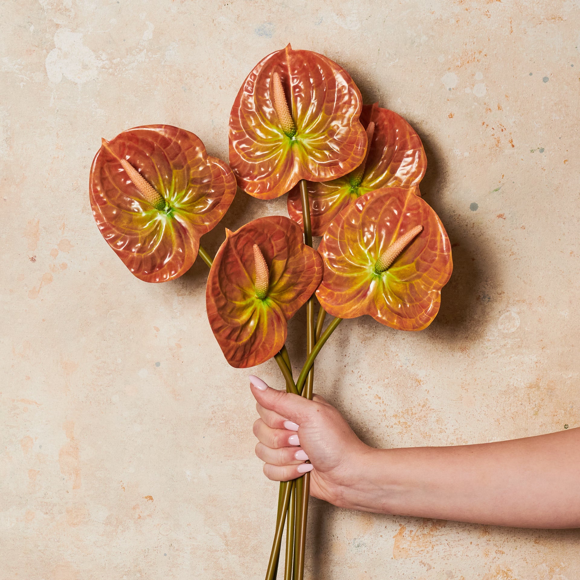anthurium fake Artificial Anthurium Real Touch Flower Stem