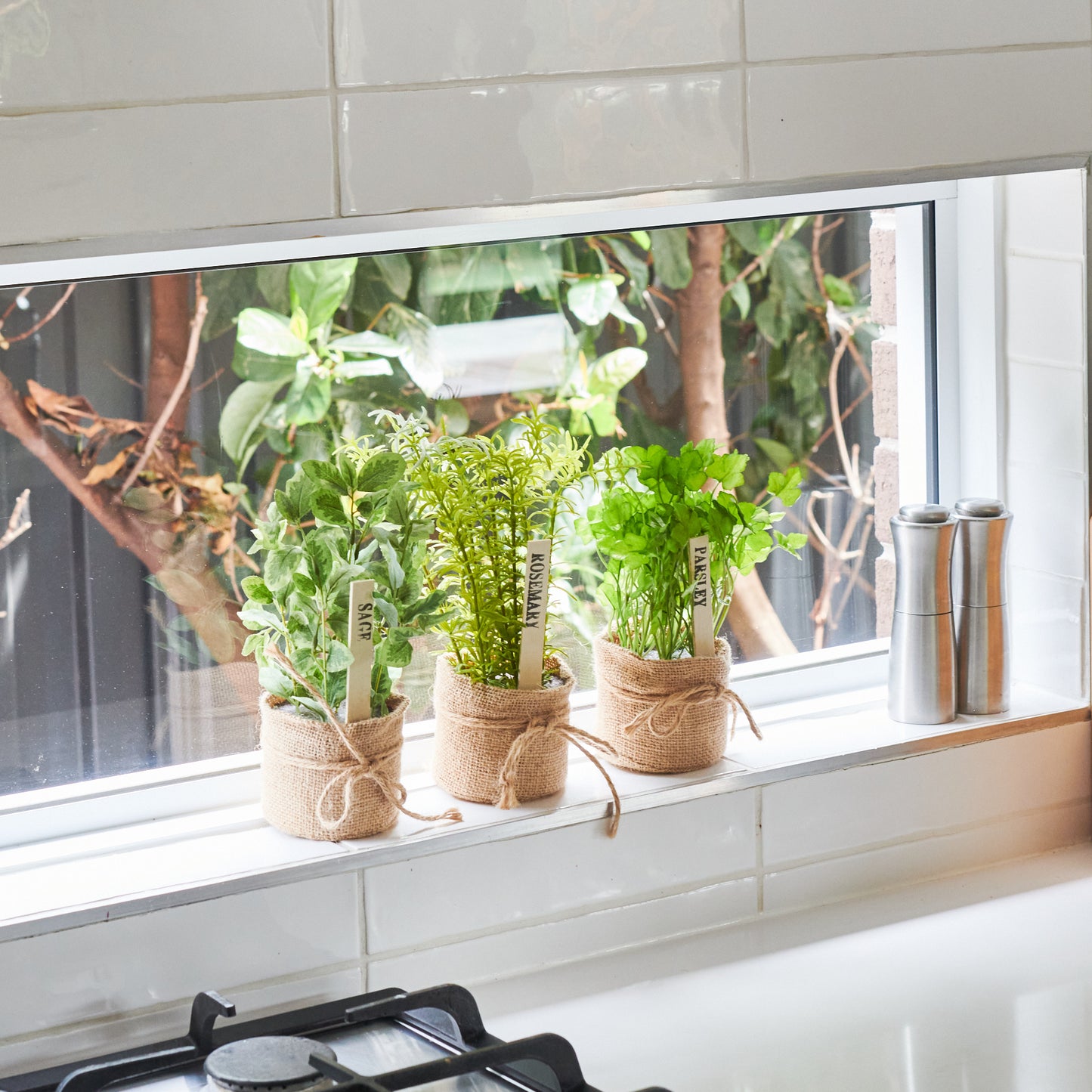 Kitchen Herb Bundle in Burlap