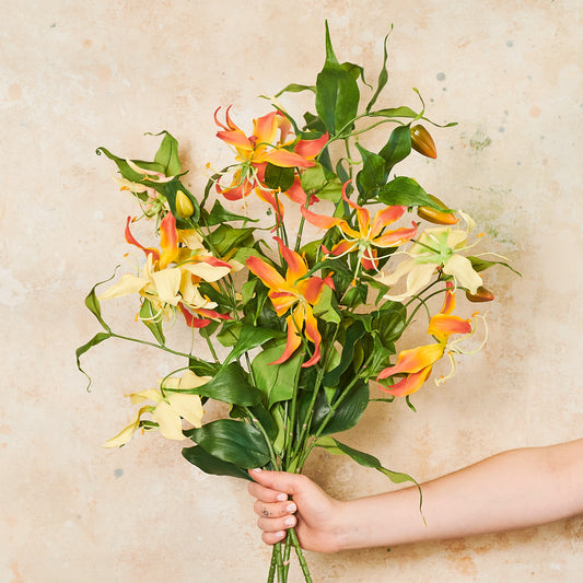 Gloriosa Spray Real Touch Flower Stem