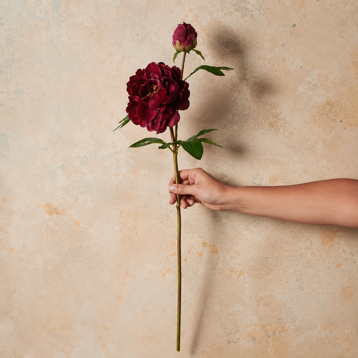 Peony Rose Real Touch Flower Stem