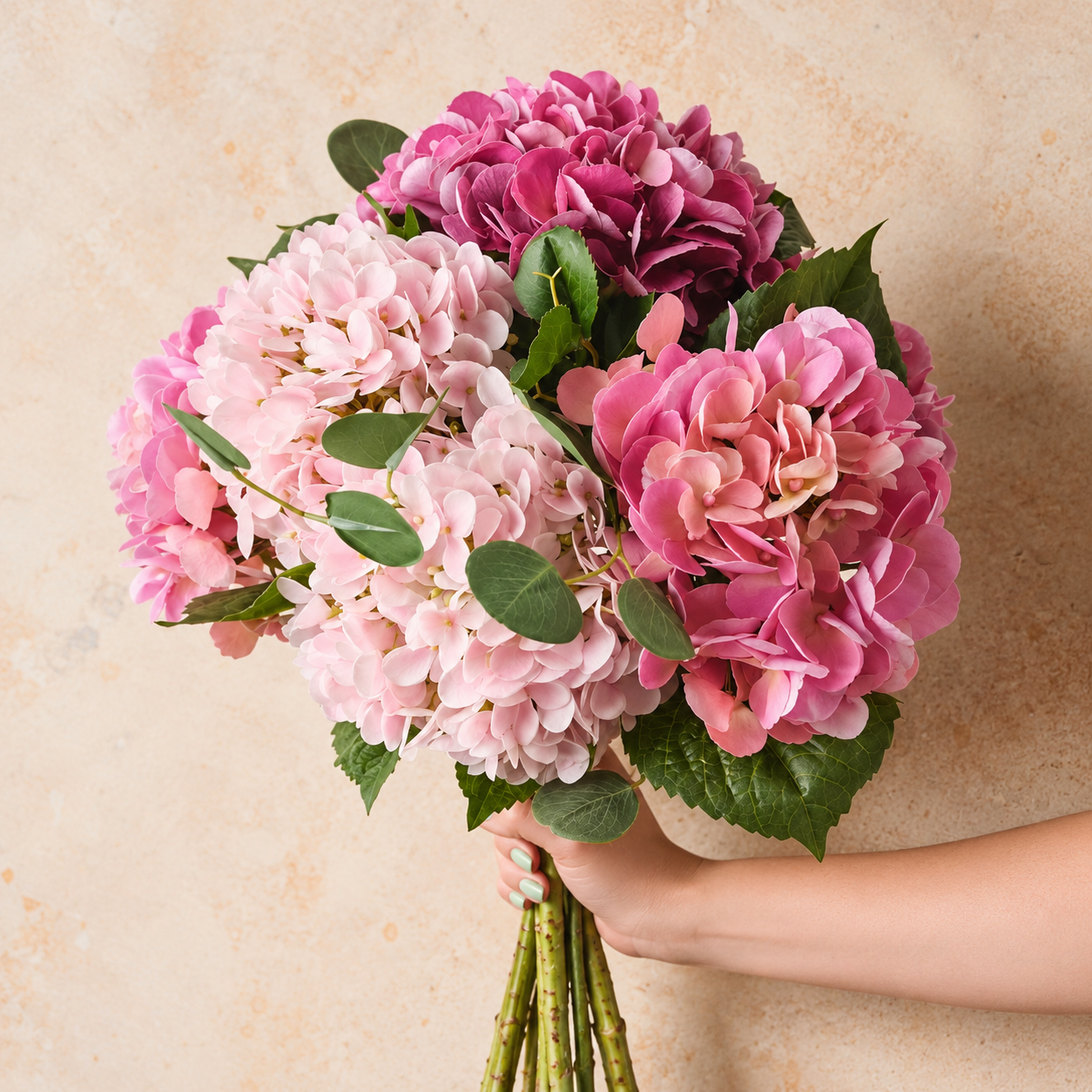 Hydrangea Bouquet Real Touch Flower Stem Premium (Copy)